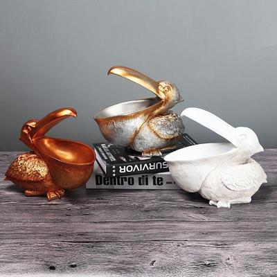 Vogelstatue mit großem Maul Türschlüssel Veranda Weinschrank Aufbewahrungsbox Heimdekoration Tukan Harzskulptur Vogelkunst Ornament Geschenk