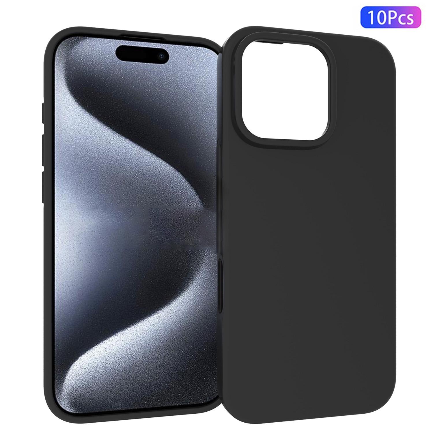 10Pcs/Pack for iPhone 16 Pro Case Matte TPU Shockproof Phone Back Cover A