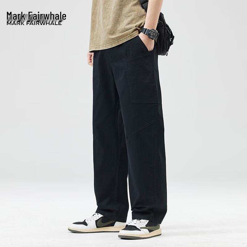 

Mark Fairwhale Men s 2025 Straight Wide-Leg Workwear Casual Pants M