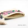 Tomo Corporation Indian Embroidered Ribbon Pouch with Tissue Case, Salmon Pink, Indian Embroidery, Indian Ribbon, 13xH10xD2cm, 13124-000-411