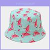 Fashion Flamingo Print Doublesided Fisherman Hat With Wide Brim For Sun Protection And Trendy Sunshade