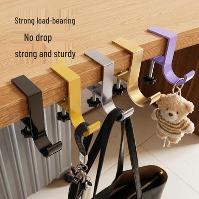 Desk Edge Backpack Hook - Single Removable Storage Hanger, Strong Load Bearing, Small Desktop Shelf Hook.