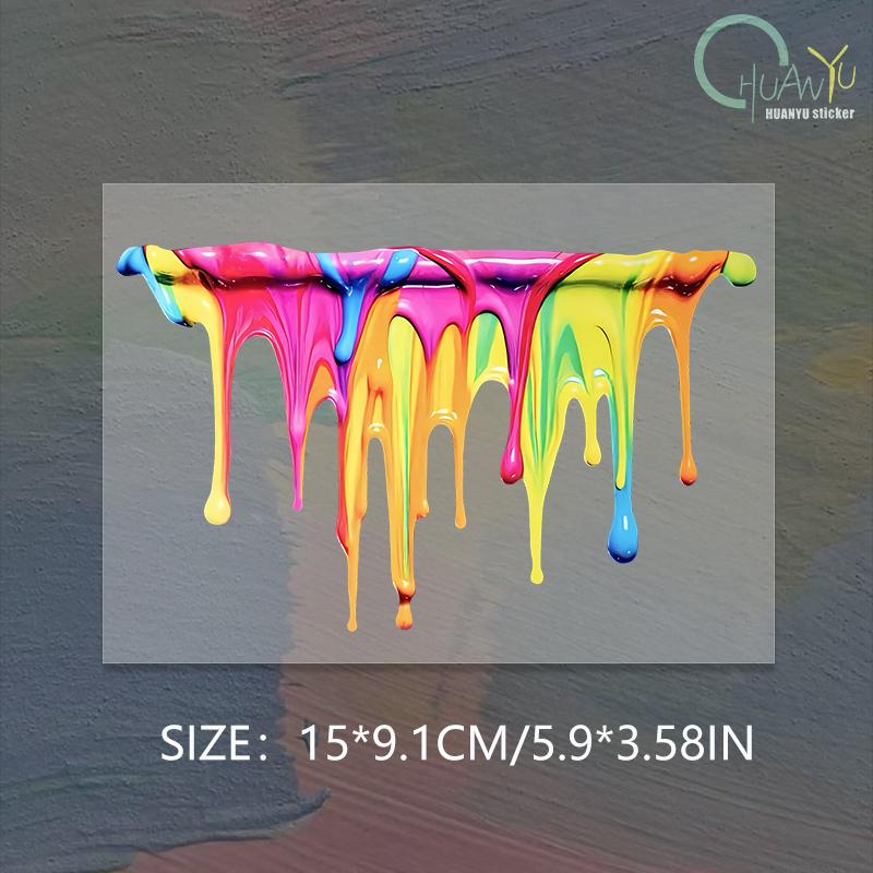 Auto Rainbow Paint Graffiti Car Accessories Stickers Vinyl for Truck Motor Decals Motor Side Body Fuel Tank Vans Window Decal