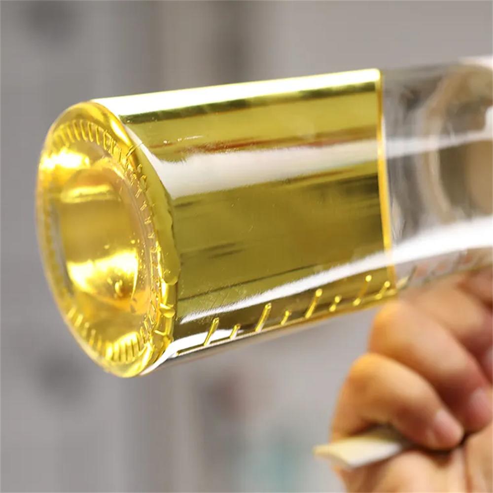 1pcs Glass Oil Bottle with Automatic Leak-proof Lid and Ergonomic Handle - BPA-free, Scale Markings Large Capacity Oil Bottle