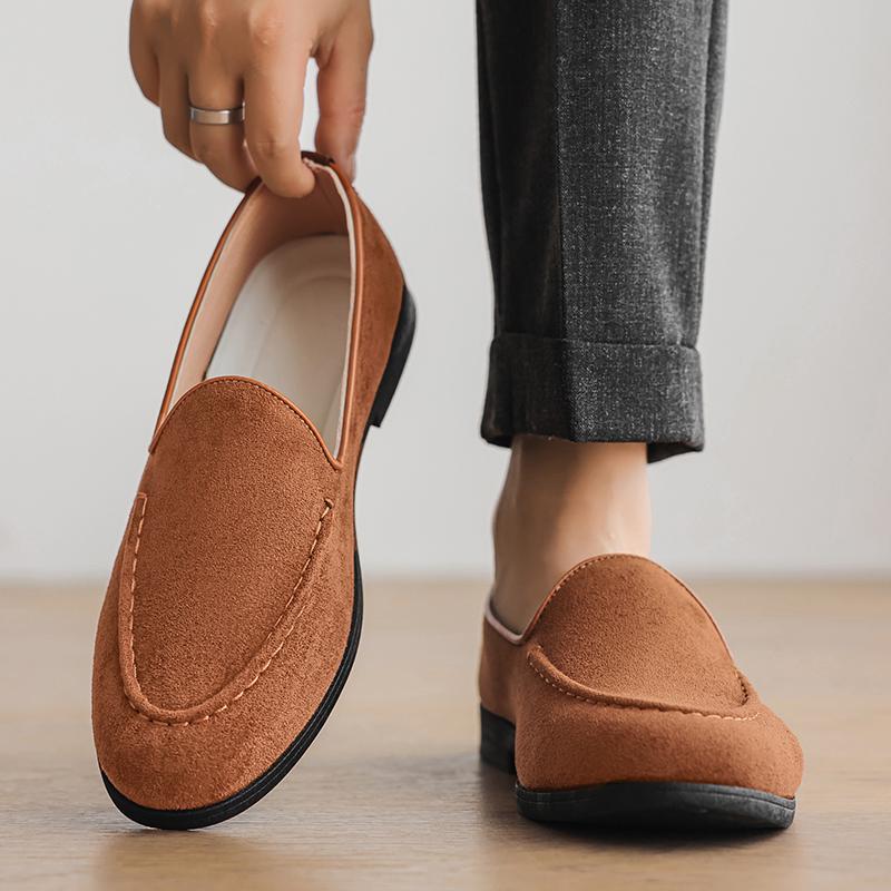 Men's Suede Leather Loafers Soft Mens Shoes Comfortable Driving Shoes Brand Men Casual Footwear All-match Male Moccasins