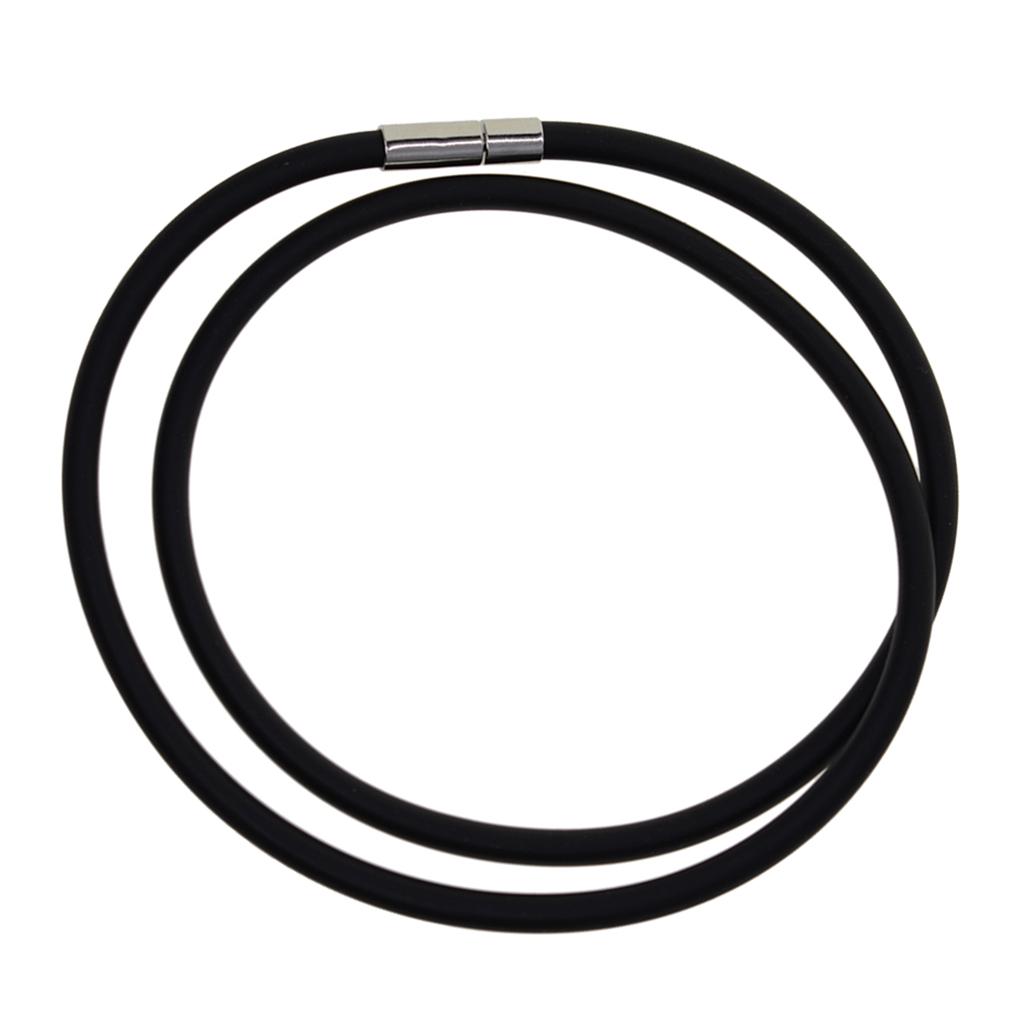 

Женское ожерелье, черный резиновый женский браслет, ювелирные аксессуары для девочек, 45 см 55cm чёрный