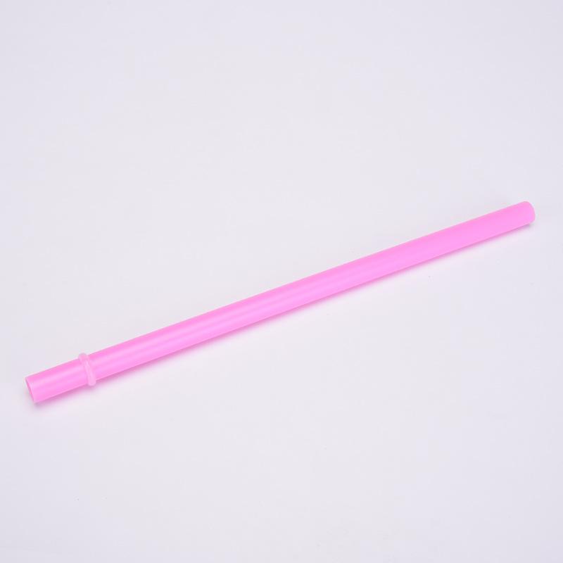 12Mm Aperture Straw Multi-Color Solid Color Plastic Cup Accessories Pp Straw Non-Disposable Straw With Ring