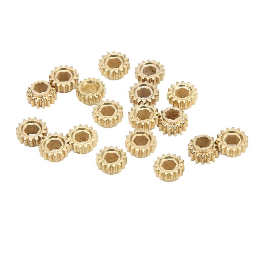 18Pcs String Tuning Peg Gear Metal Guitar Hex Hole Gears Strings Accessory for Tunings 1: 15Gold