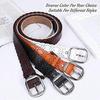 Womens Hollow Flower Leather Belt for Jeans Pants Wide Belt for Ladies
