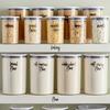 Talented Kitchen Pantry Labels for Food Containers - 157-Piece, Black Script Vinyl - Jar & Bin Labels & Food Storage Organization Stickers