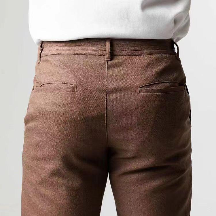 

2026 Four Seasons Men s Breathable Japanese Style Cotton Casual Pants XXXL темно-коричневого кольору
