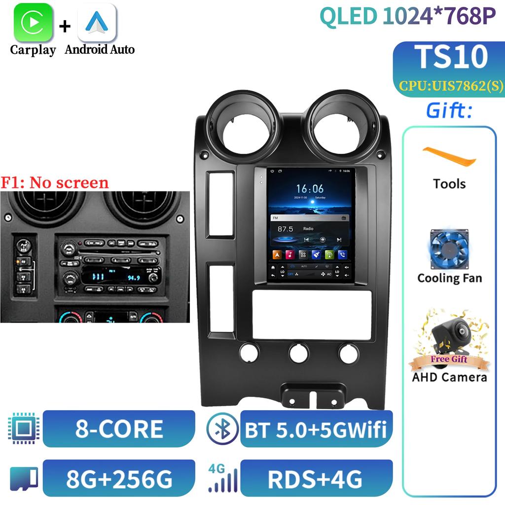 9.7" For Hummer H2 2002-2007 Car Player Auto Radio Stereo Head Unit Multimedia Player GPS Navigation Screen Audio Media Car Set