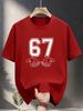 2026 Summer BestSelling 67 Digital Print Mens TShirt for Outdoor Leisure Fashion Wear  Pure Cotton Short Sleeve
