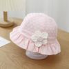 Lace Ruffle Baby Bucket Hats Flower Princess Girl Sunscreen Fisherman Cap Summer Thin Cotton Newborn UV Protection Sun Hat 3-18M
