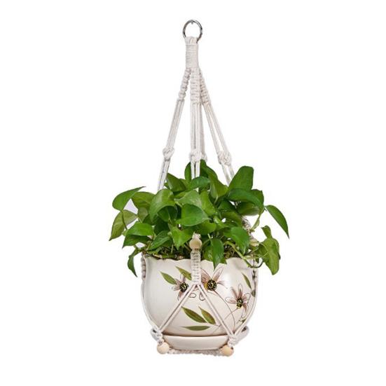 Macrame Plant Hanger Boho Hanging Planter Holder Cotton Rope Flower Pot Hanger for Home Patio Garden Decor