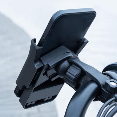 Black Motorcycle Mobile Phone Holder Rotatable Waterproof Sunscreen Phone Stand U-Shaped Navigation Phone Holder