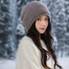 Hat Women's Autumn and Winter New Hollow Thickened Stack Hat Outdoor Cold Warm Hat