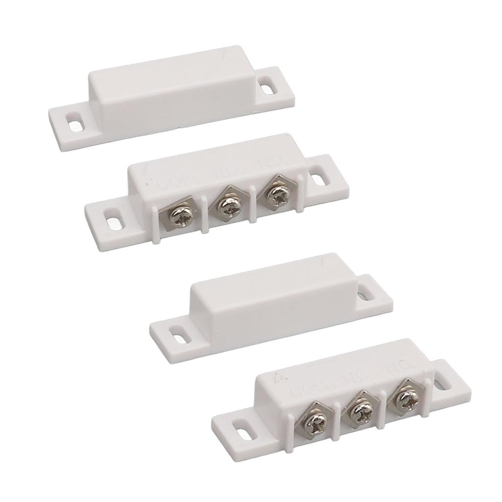 2 sady magnetických dveřních spínačů s kabelem, NC, NO, normálně otevřený/zavřený, kontaktní spínač dveří pro domácí zabezpečení