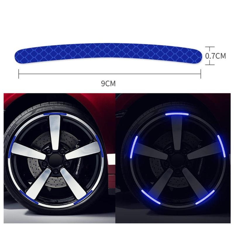 Reflective Wheel Rim Stripe Decal Sticker for Car Motorcycle Wheels Cycling Bike Bicycles Night Safety Decoration Stripe