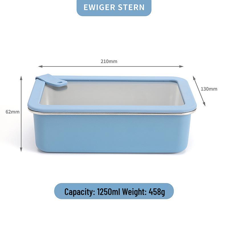 304 Stainless Steel Airtight Rectangular Lunch Box - Microwave Safe Bento Container for Office 1980₽