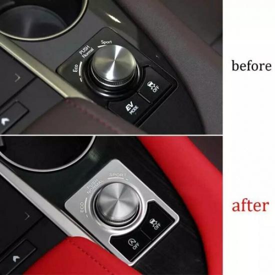 For Lexus RX350 450h 2016- Silver Matte Central Console Mode Adjust Cover