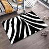 "Black and White Zebra Stripe Area Rug for Modern Home Decor" Suitable for use as an anti-slip for living room bedroom sofas