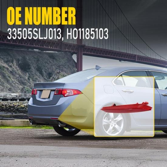 RH Rear Bumper Reflector Red Housing For 2012-14 Honda Fit CR-V Acura TSX Base V