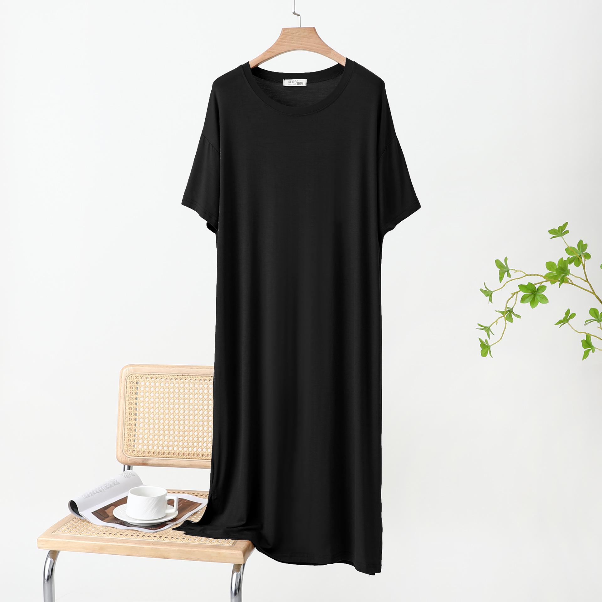 

Женское летнее платье модал большого размера с коротким рукавом, круглым вырезом, свободного кроя One Size