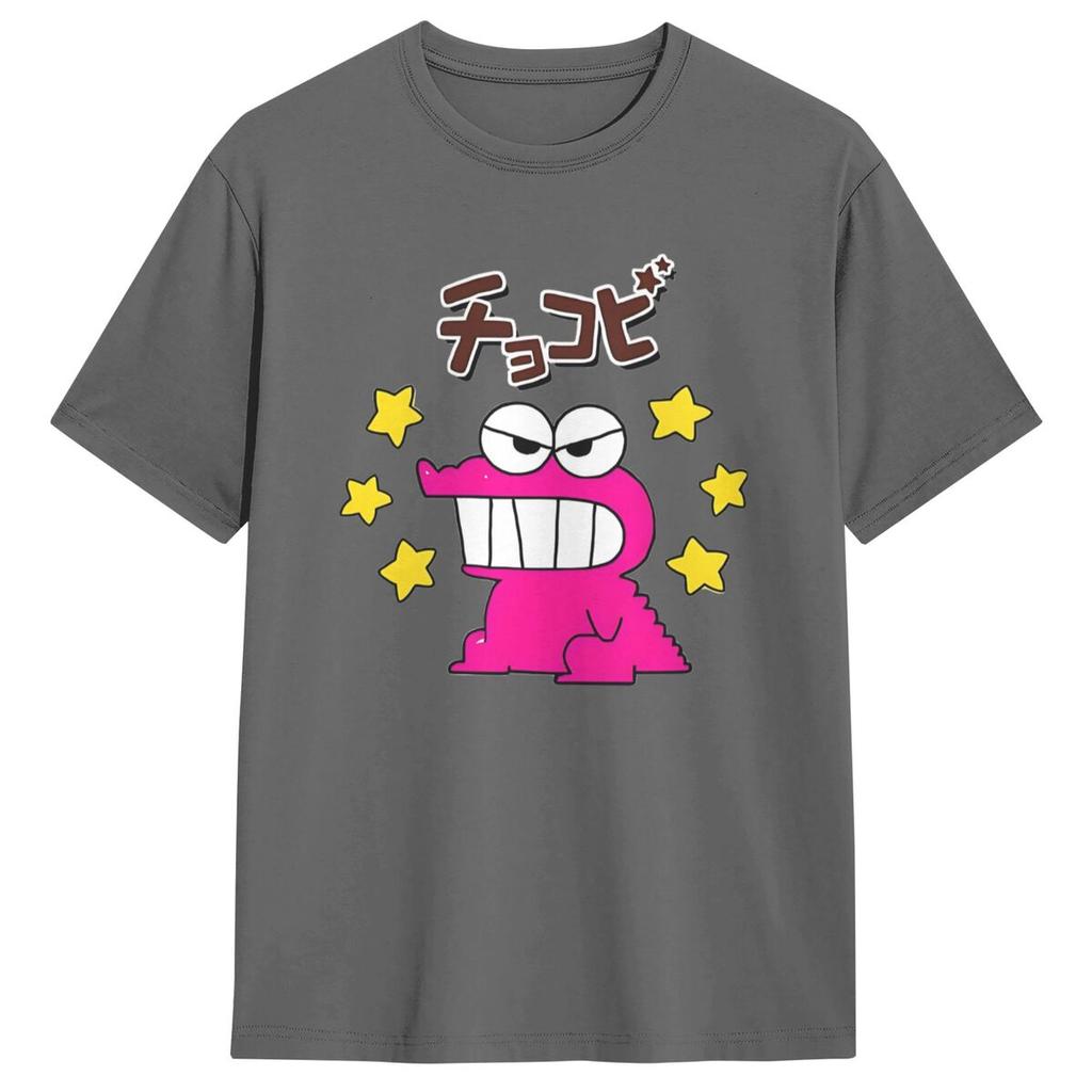 Crayon Shin Chan Crocodile Dinosaur Chocolate Cookies T Shirt Summer Y2K T Shirts Cotton Tshirt For Men's Short Sleeves Clothes