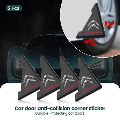 2pcs Car Door Corner Anti-collision Protector Sticker Auto Stickers For e-C3 e-C4 C5X C3 C1 C-Elysee C4 Aircross Cactus