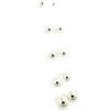 Les Trésors De Lily [L6711] - Set of 5 Pairs of Silver 'Billes' Earrings (3 To 10 Mm)