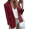 Women's Business Casual Long Sleeve Lapel Collar Jacket for Work Wear