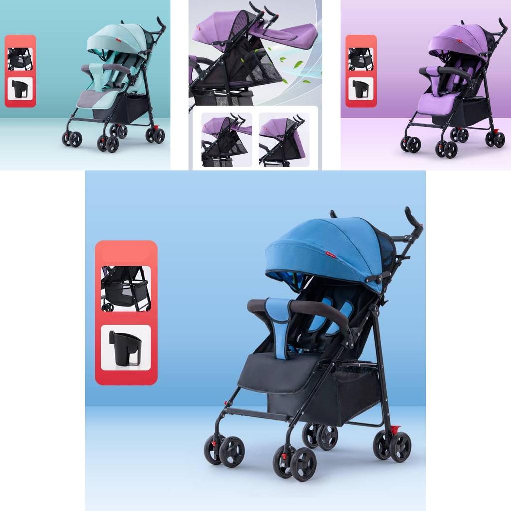 Lightweight Versatile Baby Stroller With Reclining Seat And Easy Folding Design For Comfortable Travel