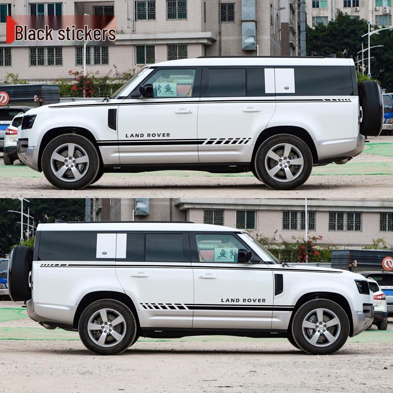 New Defender Side Skirt Car Decals: Modified Waistline Decoration with Personality Color Stripes
