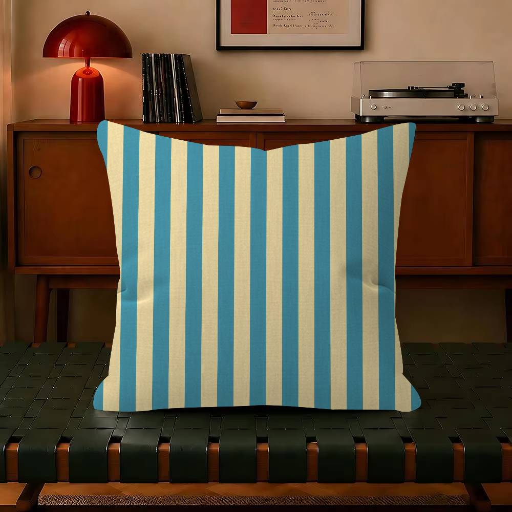 Solid Color Stripes Beauty Cushion Cover Pillowcase Upholstery Sofa Throw Pillow Home Decor Pillowcas