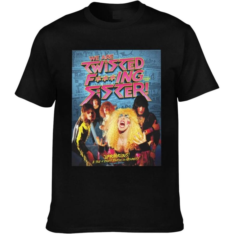 

MOTHY Mens T-Shirt Twisted Sister Cotton Tee Crew T Shirt Undershirts 4XL Black XXXXXL різнокольоровий