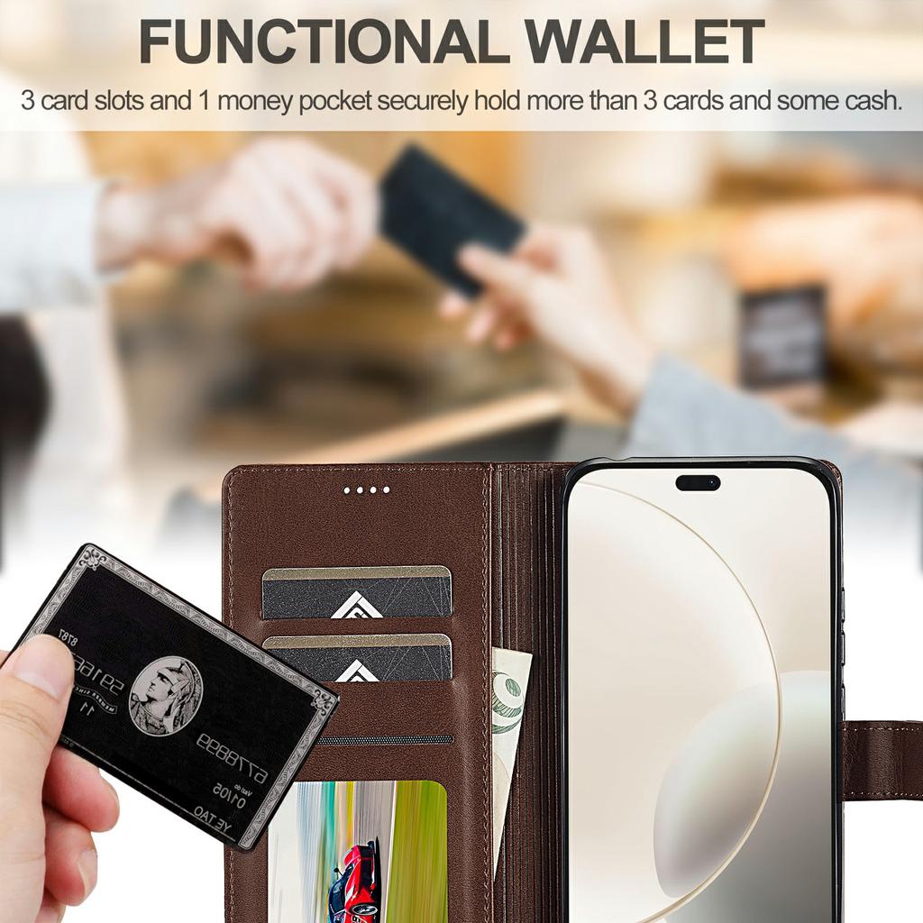 LC.IMEEKE For Honor 400 Lite 5G Case Calf Texture PU Leather Stand Wallet Phone Cover