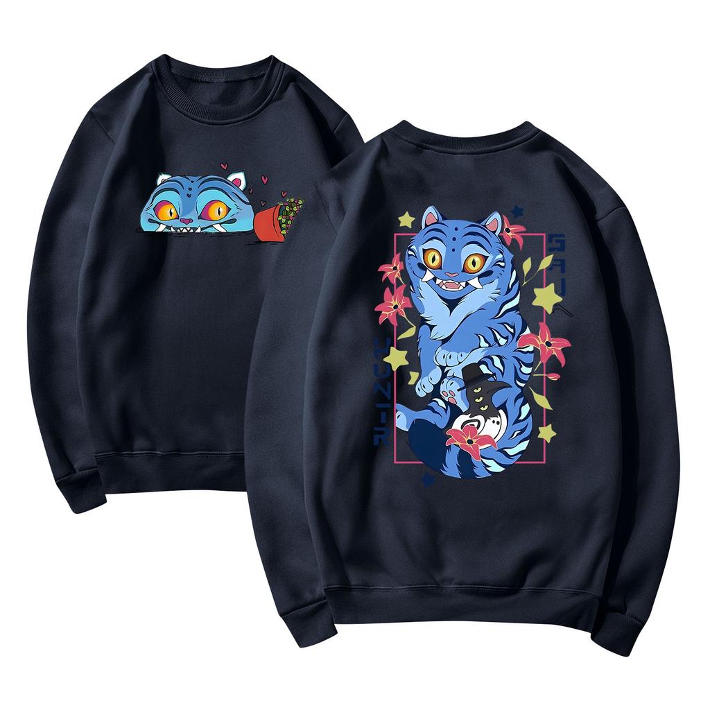 Women's Fashion Casual Long Sleeve Printed Round Neck Sweatshirt Top