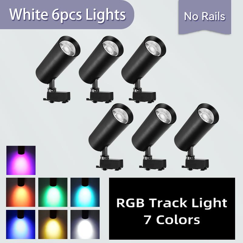 Track Light LED RGB Color Set Stage Lighting Fixture Lamps 220V Rail Ceiling Spot Led Disco Lights Decoration Bedroom Track Lamp