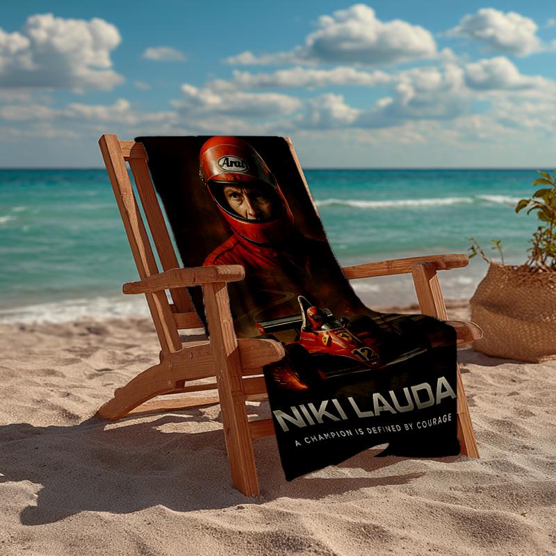 Ultra-Soft Beach Towel with NIki Lauda Theme,Ideal for Pool - Camping, Diving - Perfect Travel Essential, Vibrant Beach Towel.