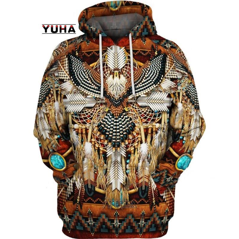 New Fashion Indian Style Jacket 3D Printed Sweatshirt Personalized Men's and Women's Hoodie Hip Hop Oversized Fashion Pullover N