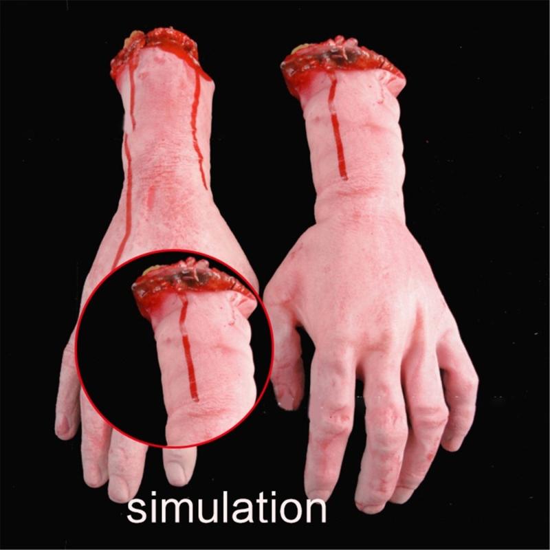 Scary Blood Bandage Broken Severed Hands Halloween Bloody Cloth Strips Haunted House Decorations Blood Gauze Bandage