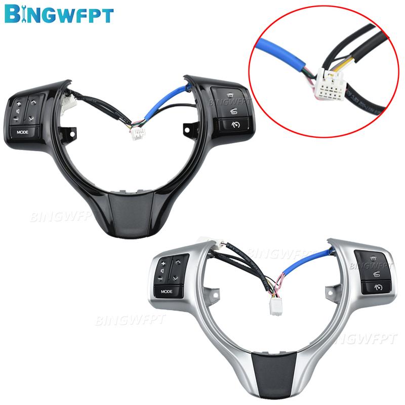 BINGWFPT For Toyota Yaris 2012-2017 Verso-S 2012-2014 Bluetooth Phone Control Volume Buttons Steering Wheel Button