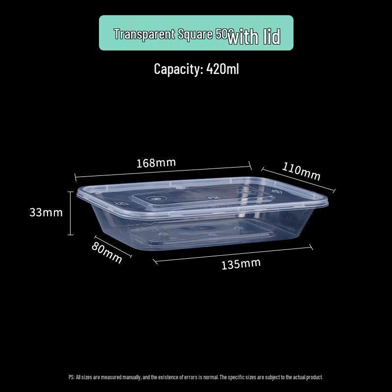 Thickened Round Transparent Disposable Food Containers