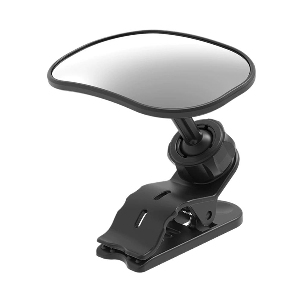 360 Degree Rotatable Car Baby Rearview Mirror Clip-on Sun Visor Infant Safety View Mirror Universal Back Seat Observation Mirror