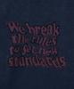 STANDARDERROR 87-Stan191 Art Lettering Oversized Jacquard Knit Navy