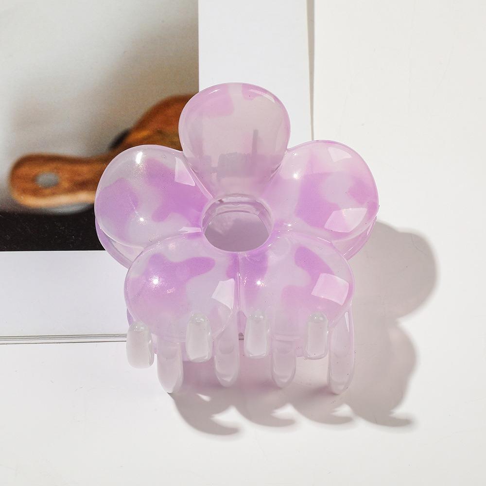 High-end Smudge Small Hairpin Female High Ponytail Plate Hair Clip Flower Square Grab Clip Hair Accessories