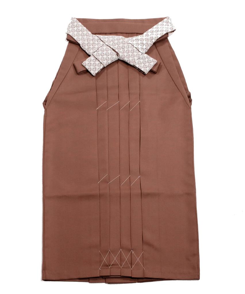 Graduation Hakama with Lace Single Junior Chestnut [KYOETSU] Cord, Plain, Piece, (18. Brown, 91cm)