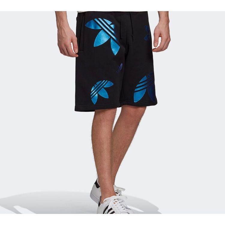 adidas Originals Trefoil Logo Print Casual Shorts Men Bottoms Blue Black GD0984