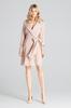 Beige Dress Tied with a Belt - M680 Size M